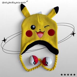 Pokemon Pikachu Yellow Knit Hat OS
